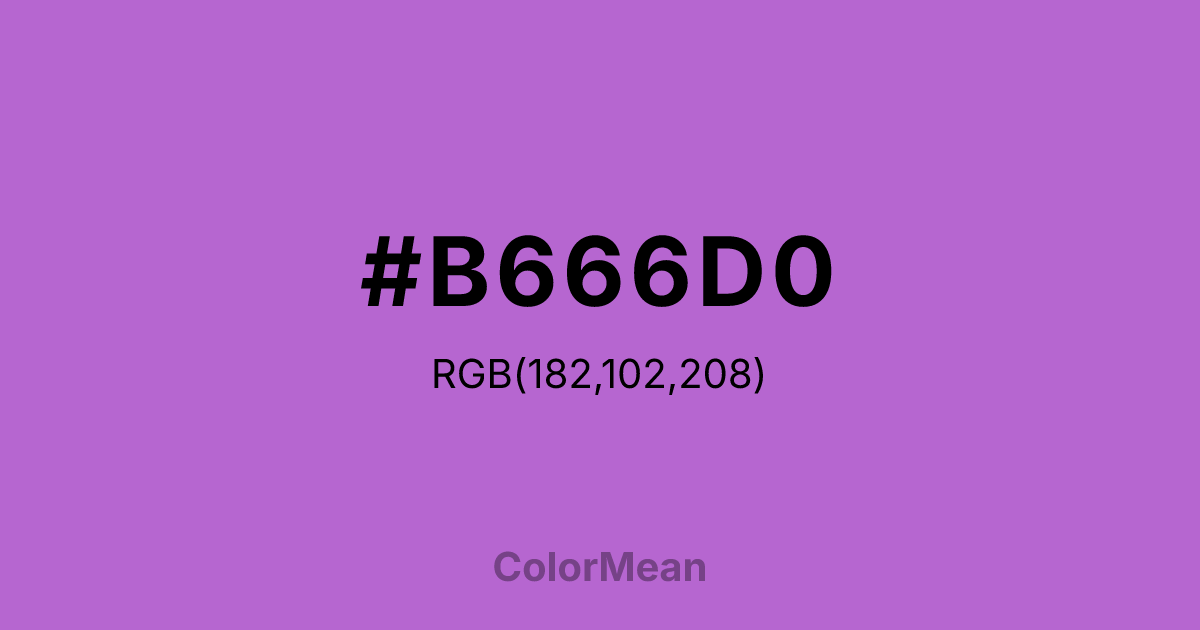 #B666D0 color swatch