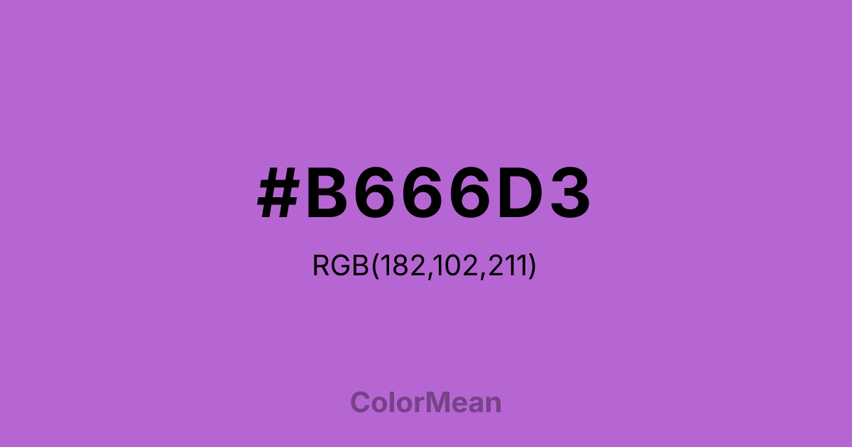 #B666D3 color swatch