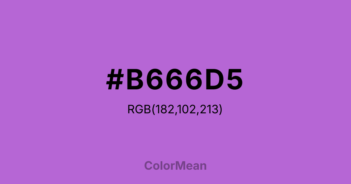 #B666D5 color swatch
