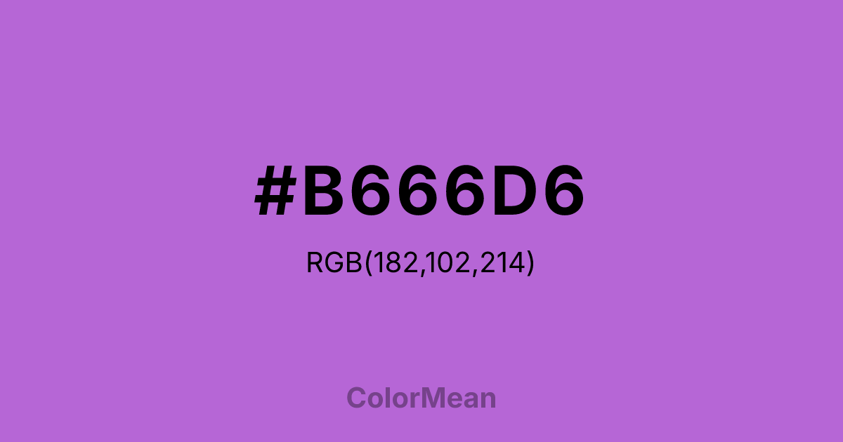 #B666D6 color swatch