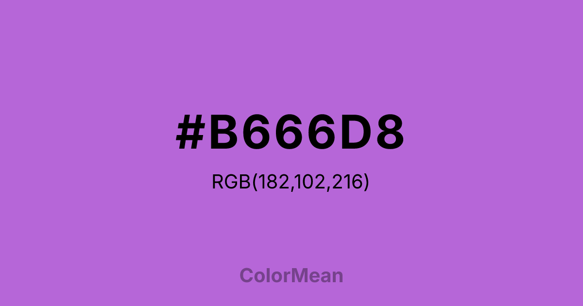 #B666D8 color swatch