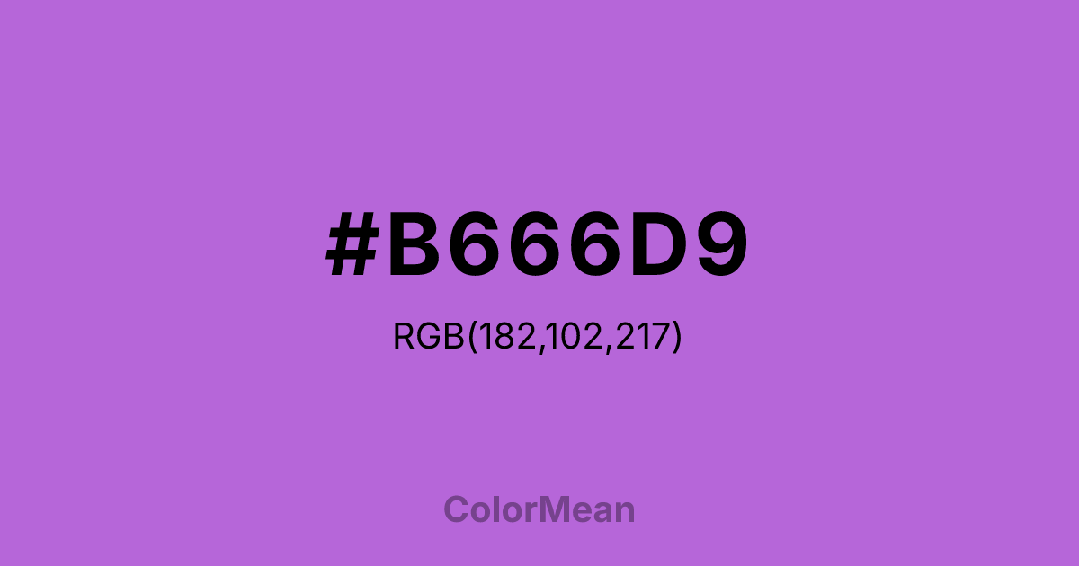 #B666D9 color swatch