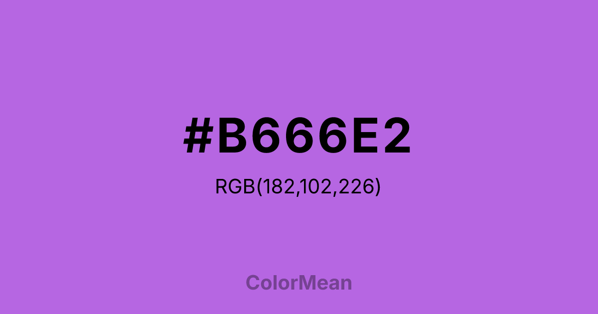 #B666E2 color swatch