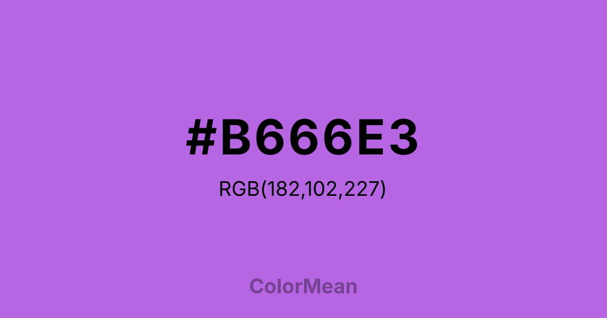 #B666E3 color swatch