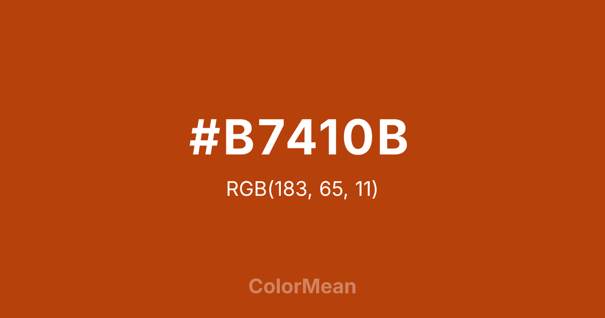 #B7410B color swatch