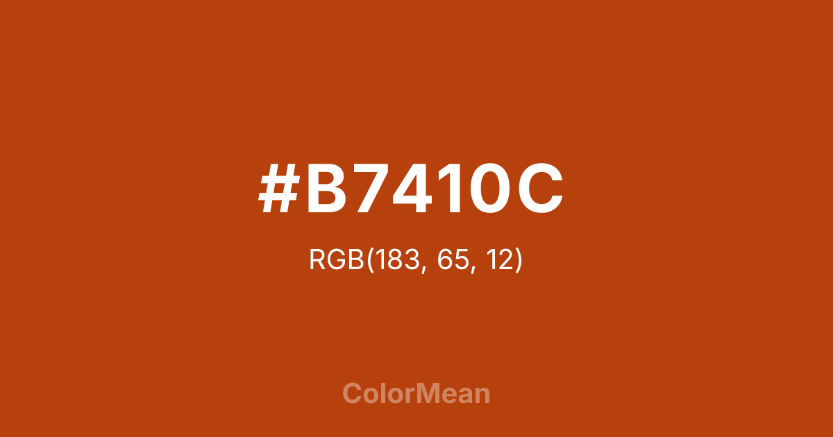 #B7410C color swatch