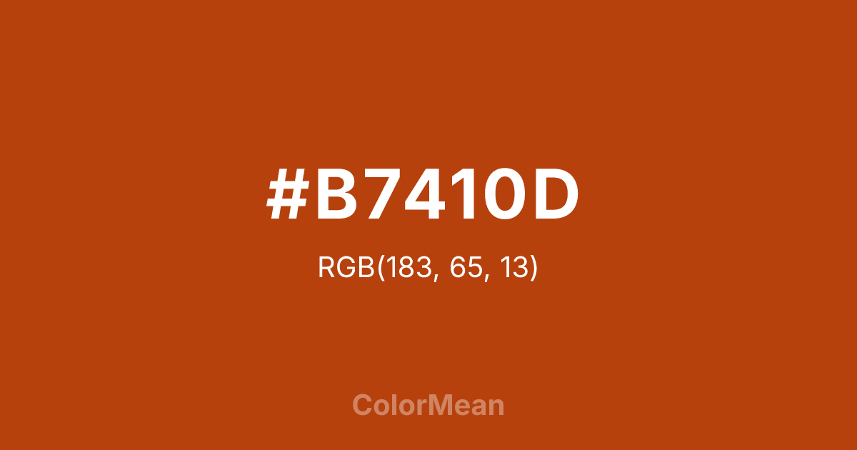 #B7410D color swatch