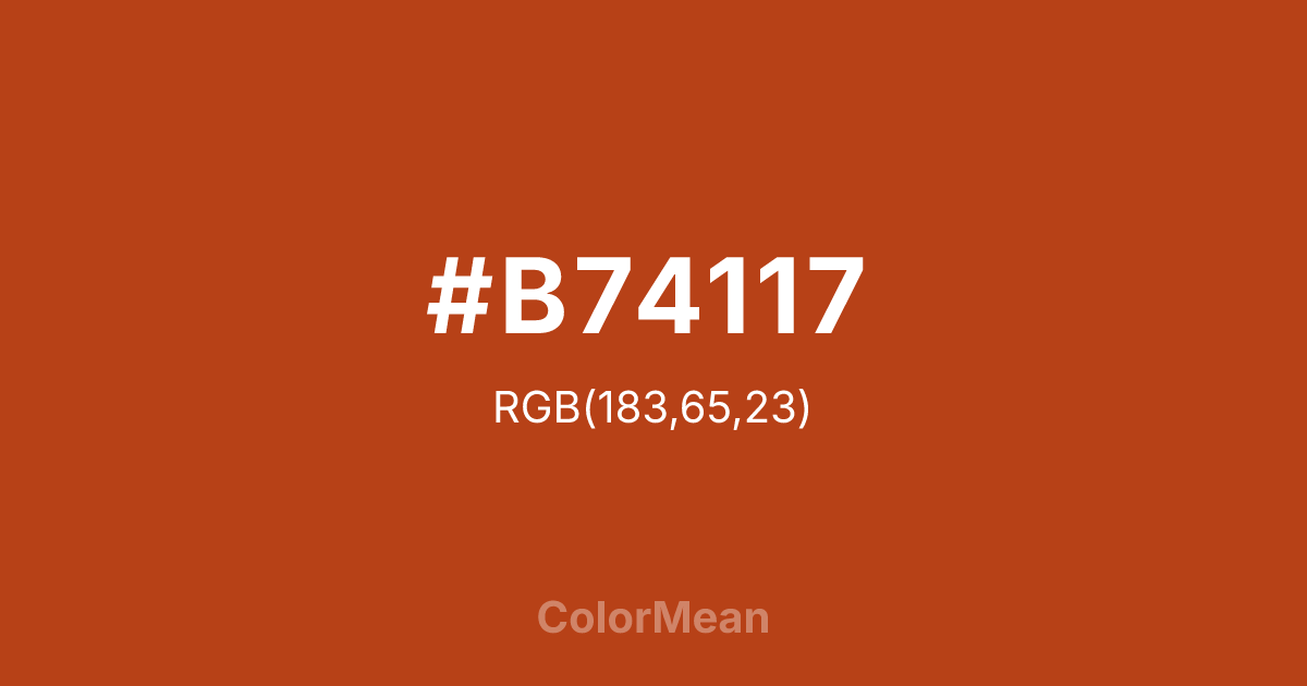 #B74117 color swatch