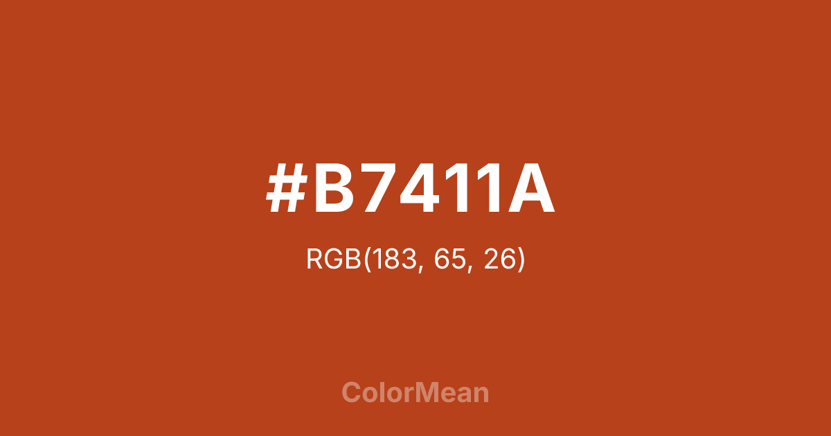 #B7411A color swatch