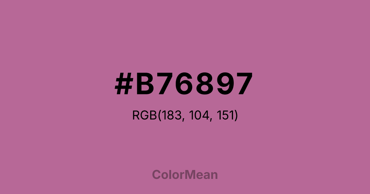 #B76897 color swatch