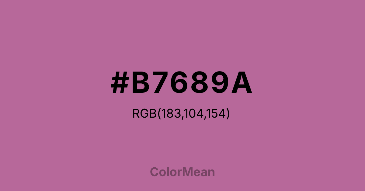 #B7689A color swatch
