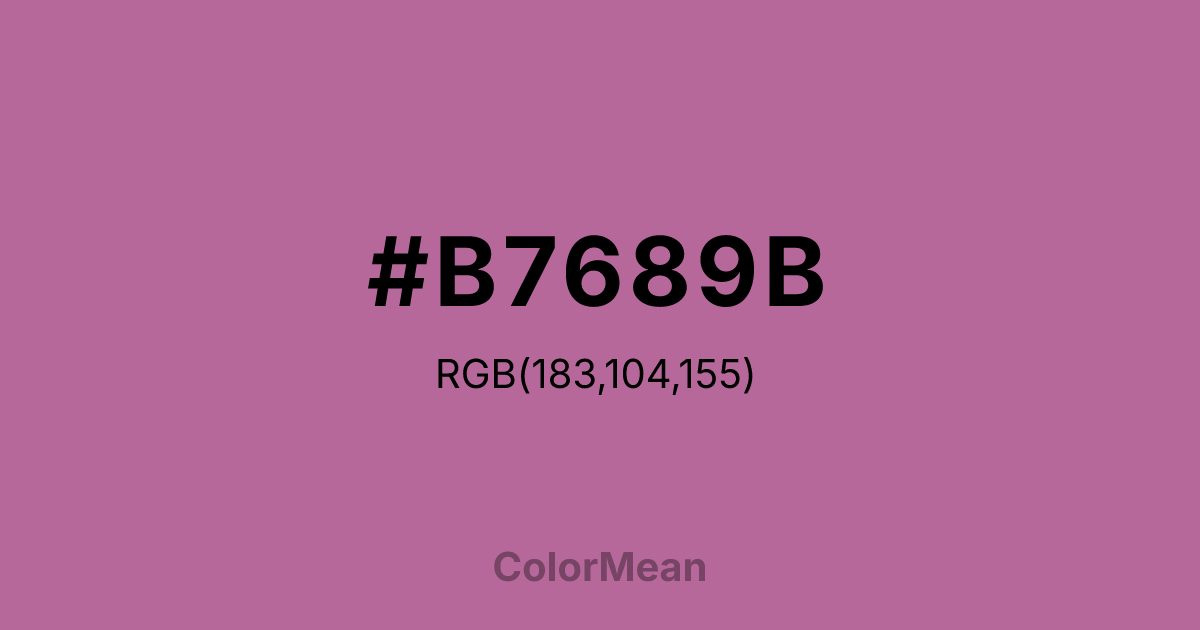 #B7689B color swatch