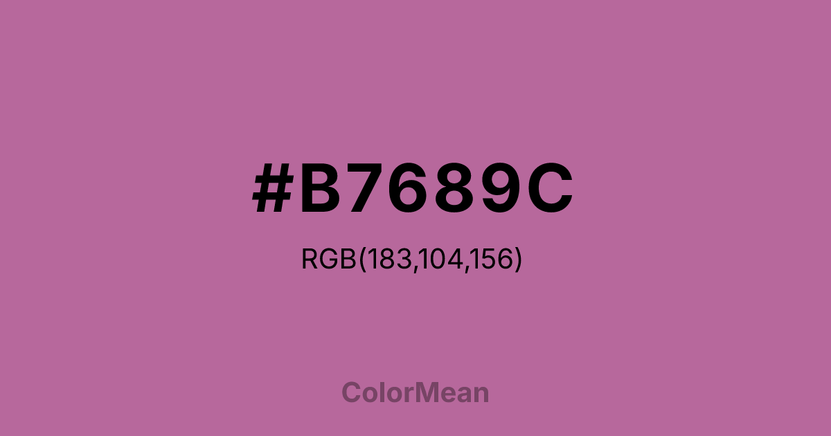 #B7689C color swatch