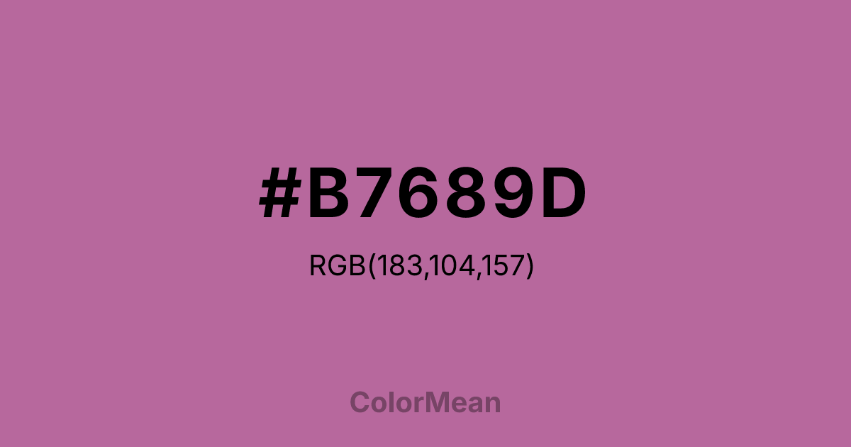 #B7689D color swatch