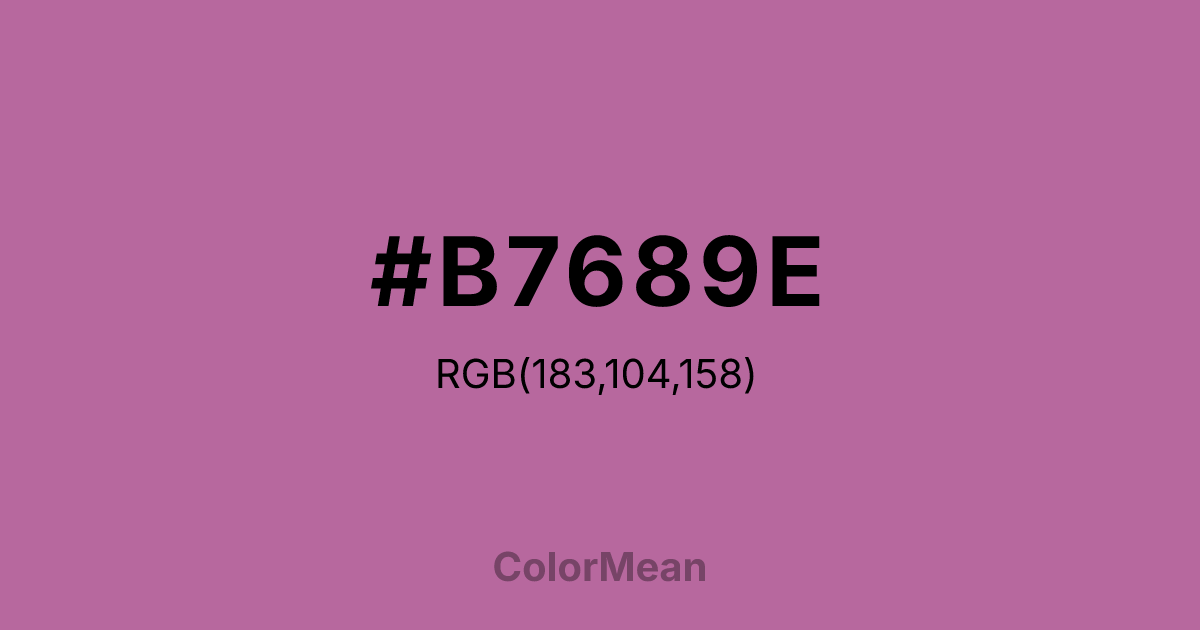 #B7689E color swatch
