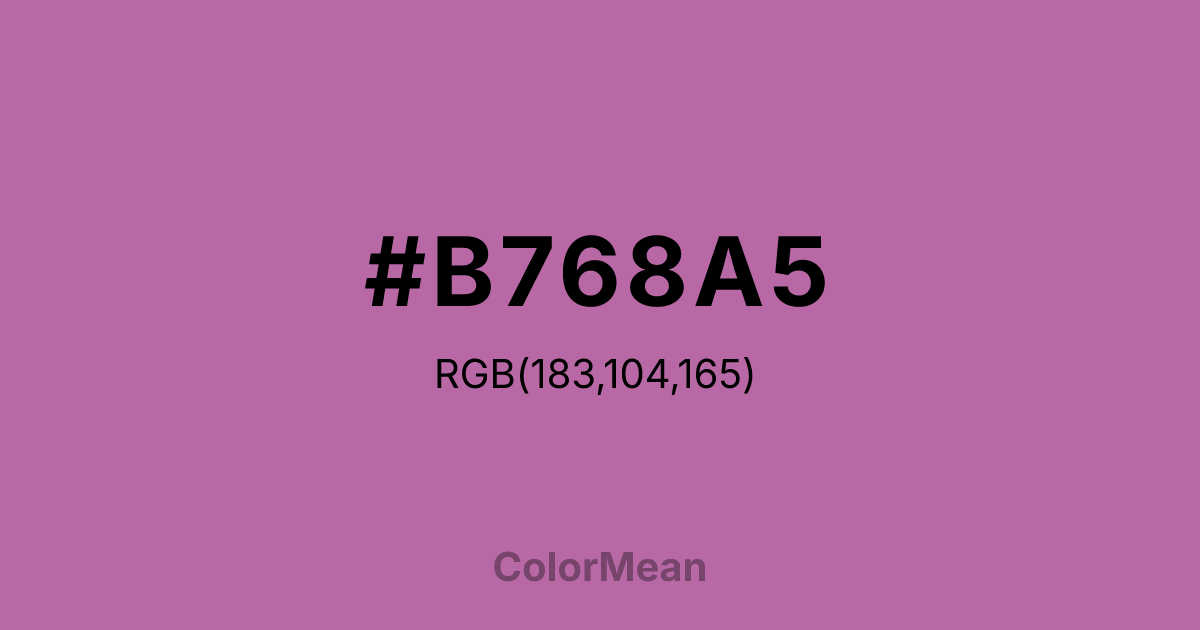 #B768A5 color swatch