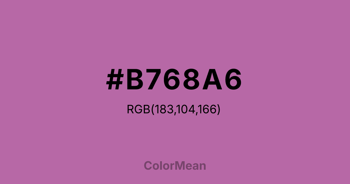 #B768A6 color swatch