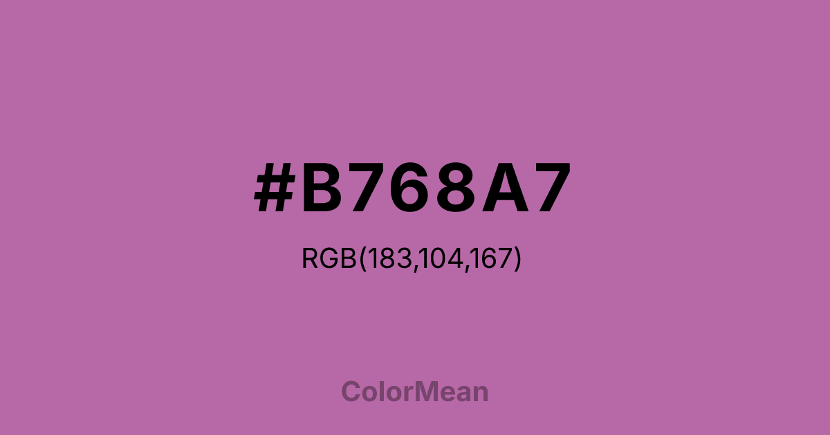 #B768A7 color swatch