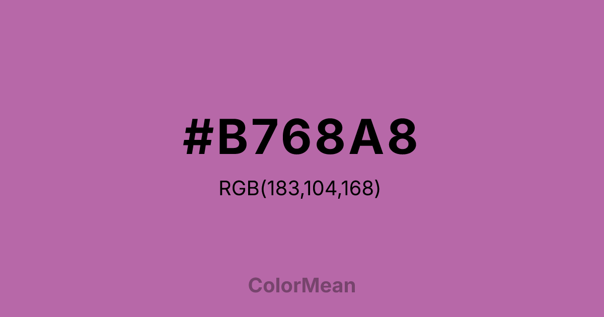 #B768A8 color swatch