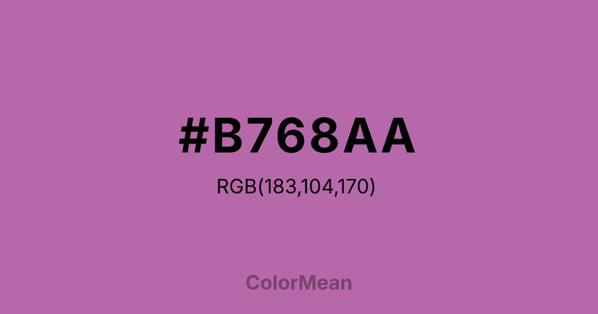 #B768AA color swatch