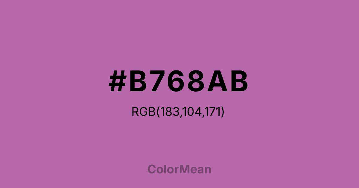 #B768AB color swatch