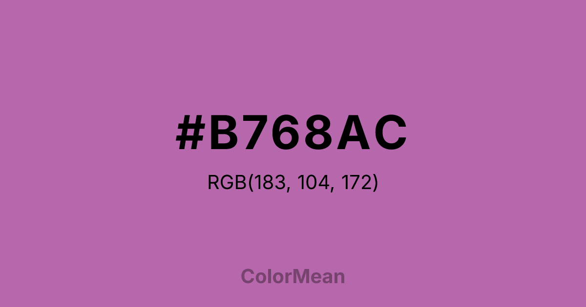 #B768AC color swatch