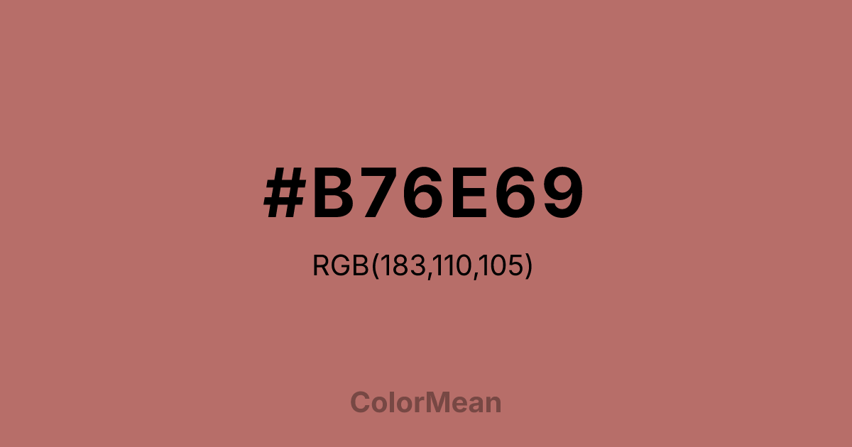 #B76E69 color swatch