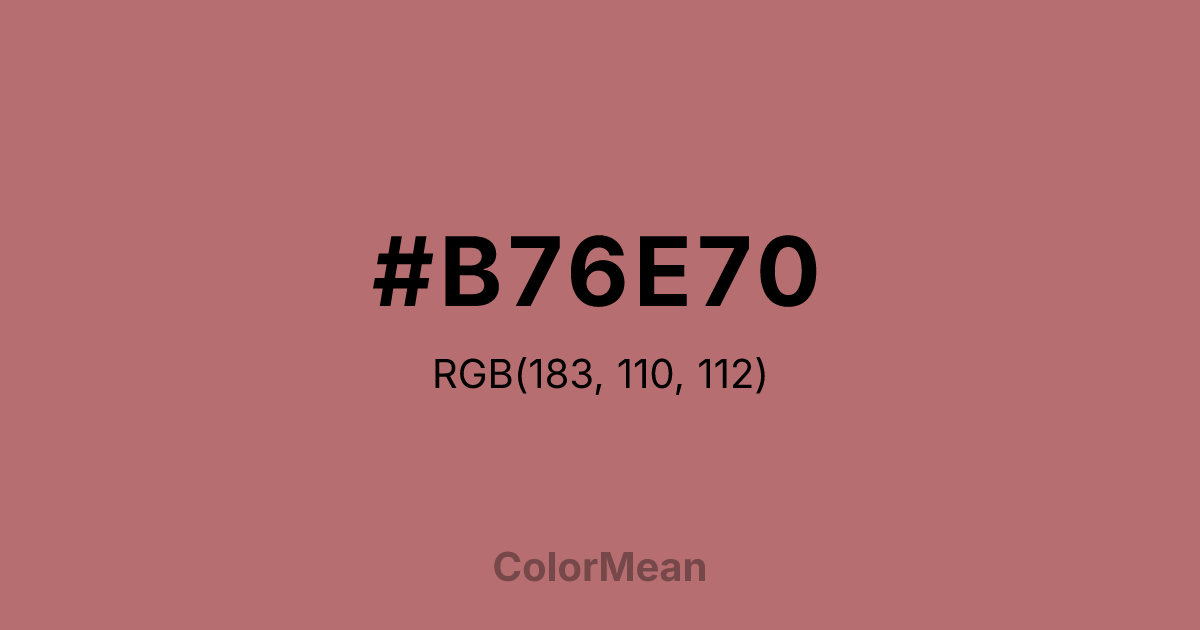 #B76E70 color swatch