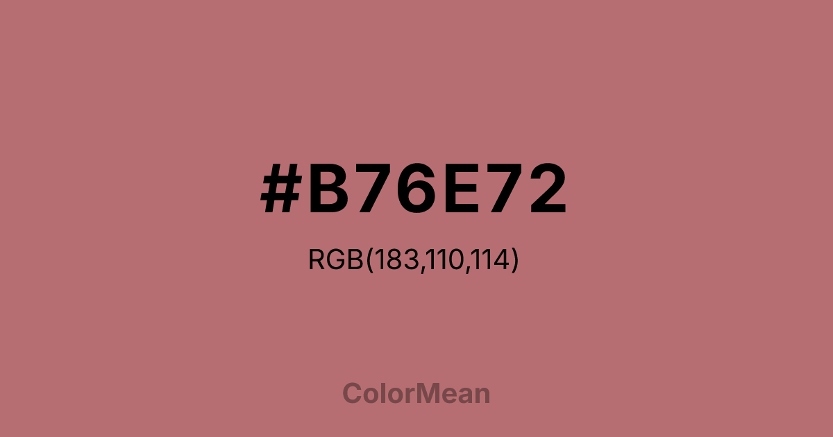#B76E72 color swatch