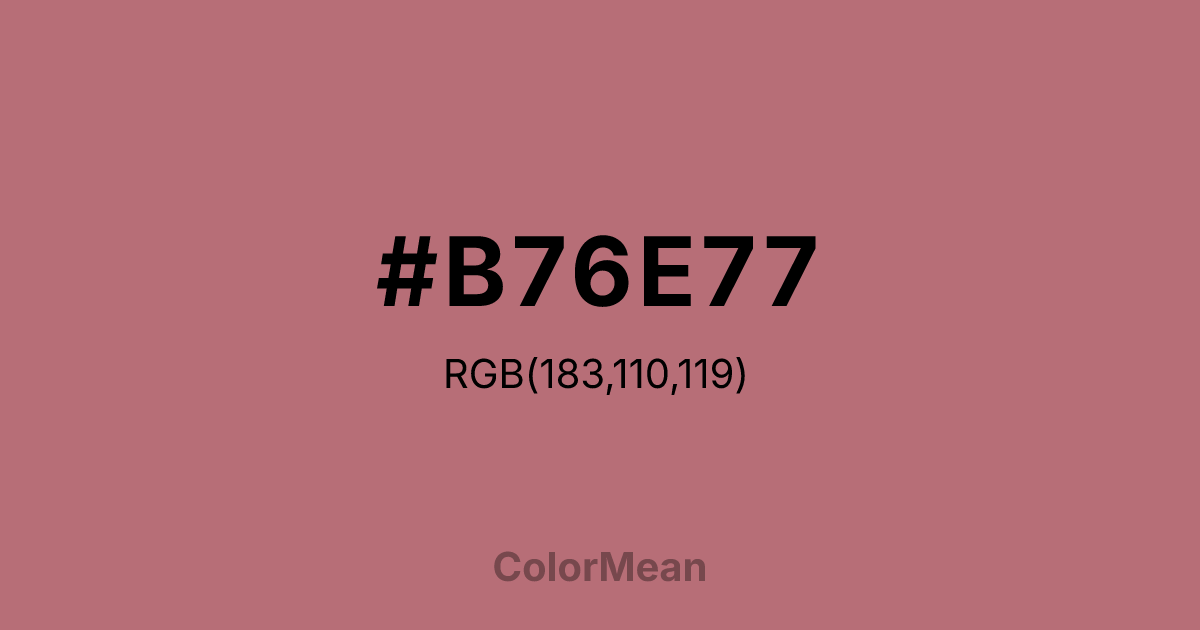 #B76E77 color swatch