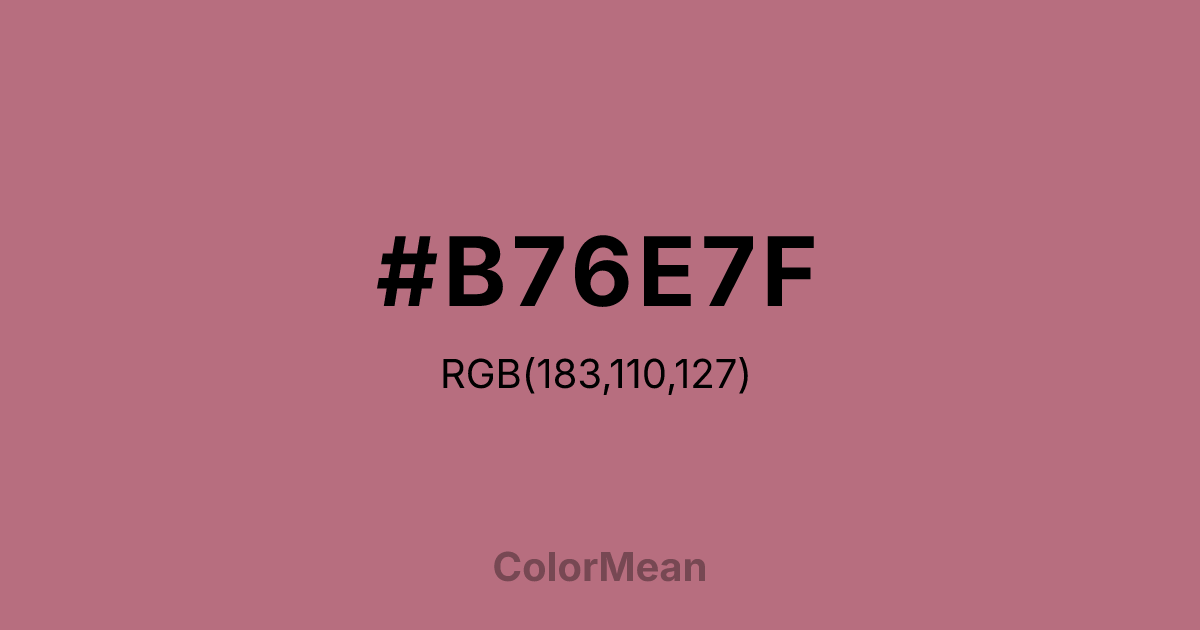 #B76E7F color swatch