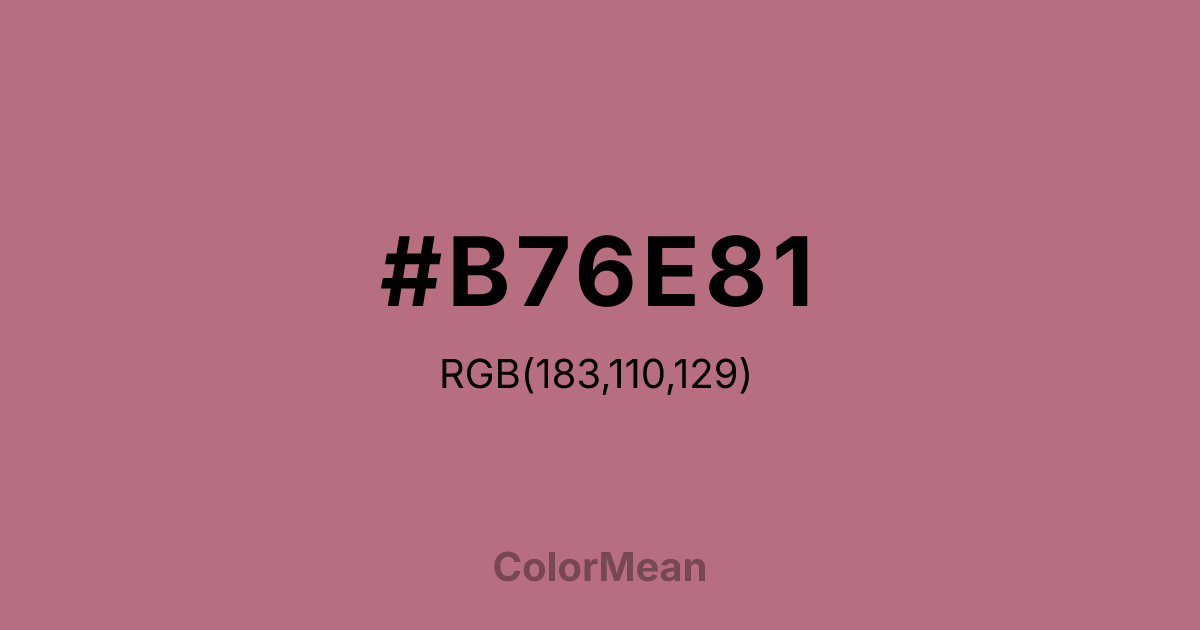 #B76E81 color swatch