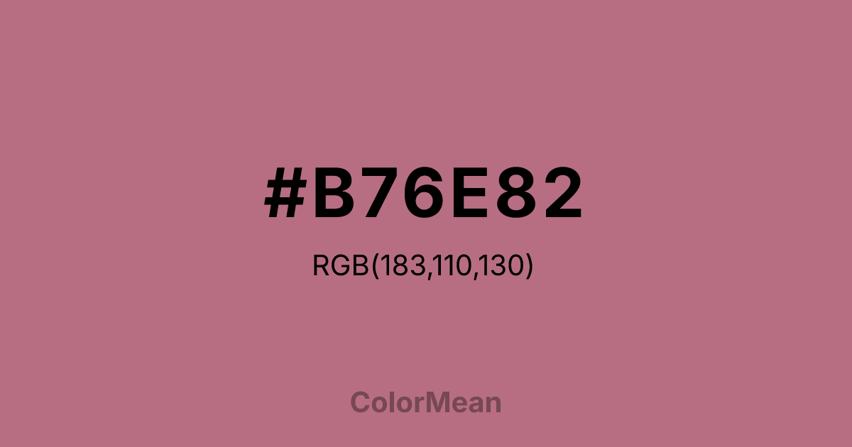 #B76E82 color swatch