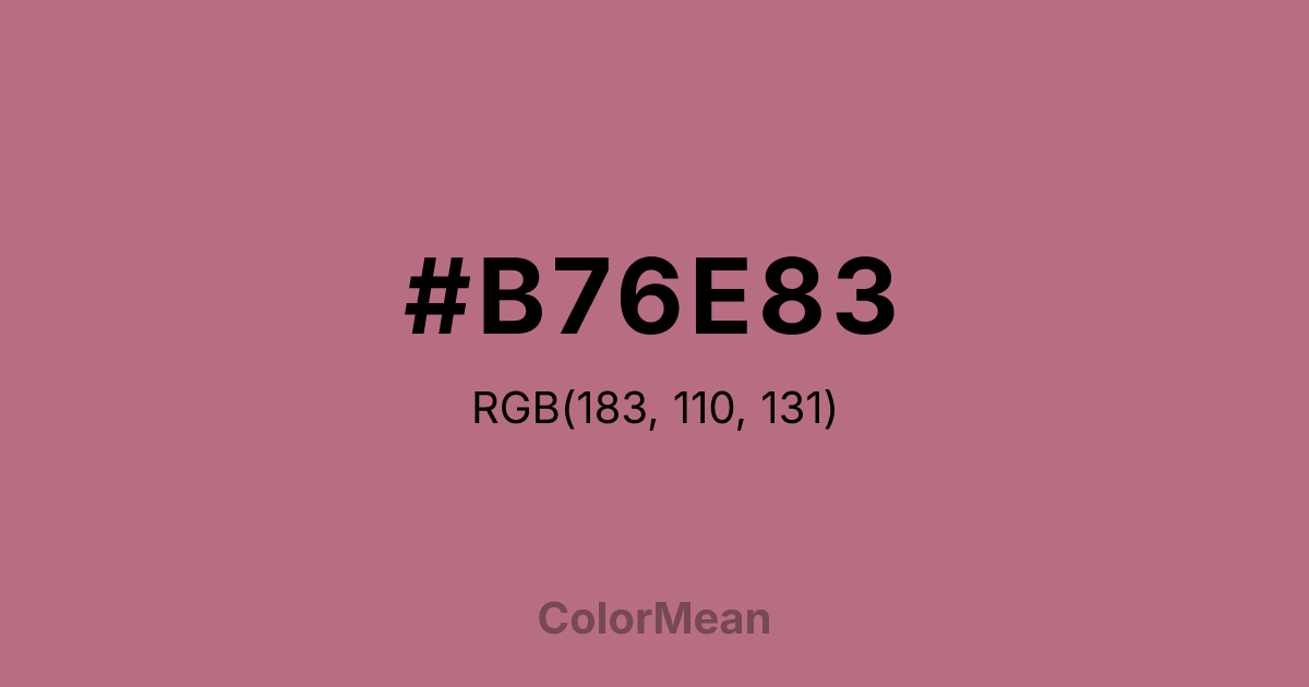 #B76E83 color swatch