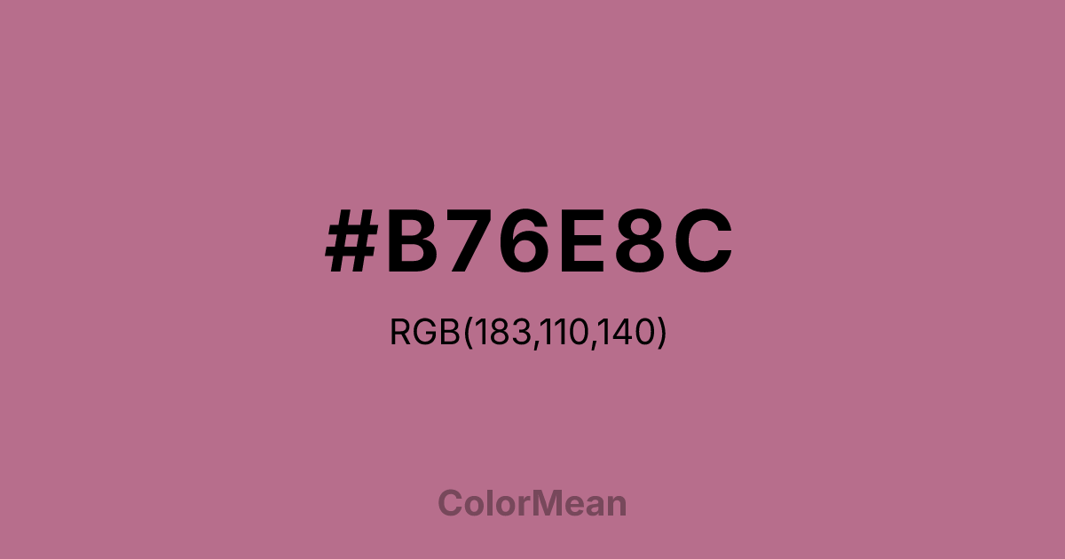 #B76E8C color swatch