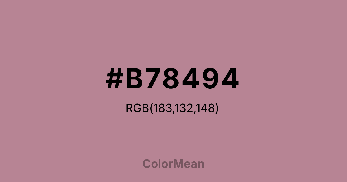 #B78494 color swatch