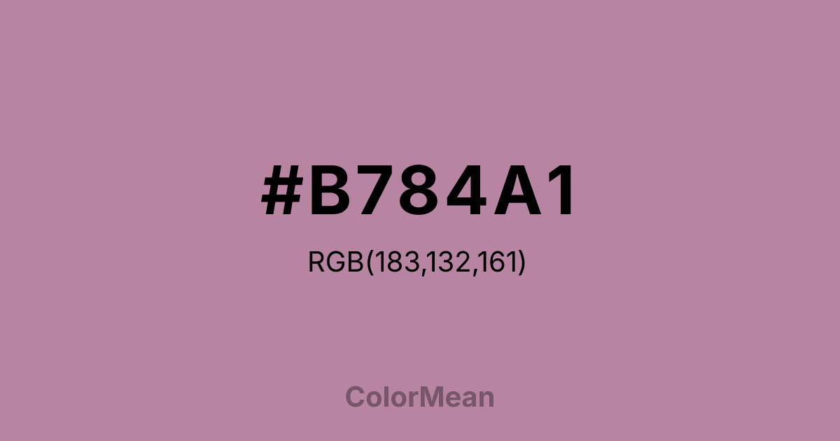 #B784A1 color swatch