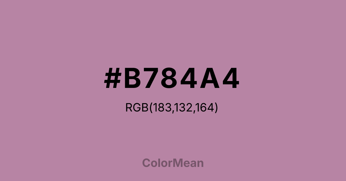 #B784A4 color swatch