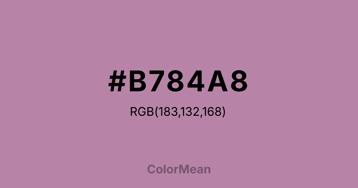 #B784A8 color swatch