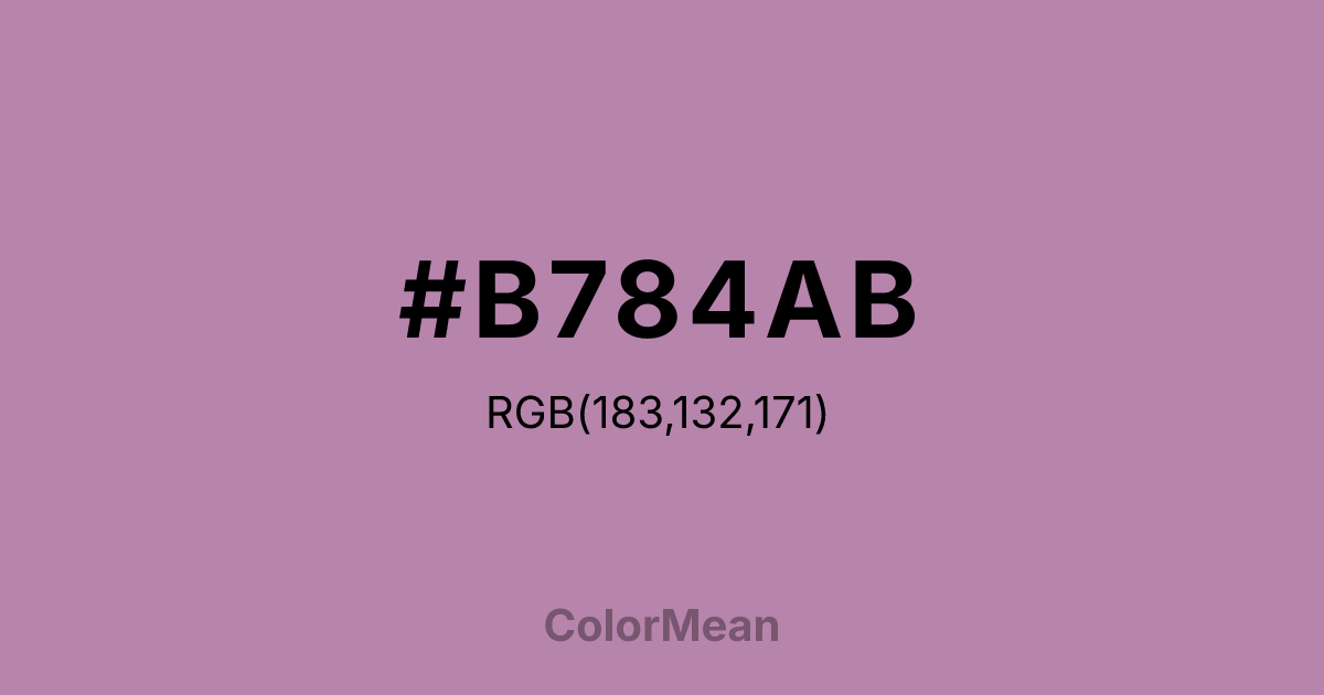 #B784AB color swatch