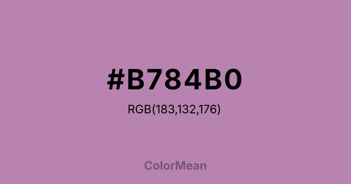 #B784B0 color swatch