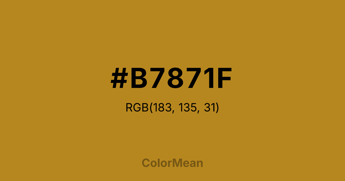 #B7871F color swatch