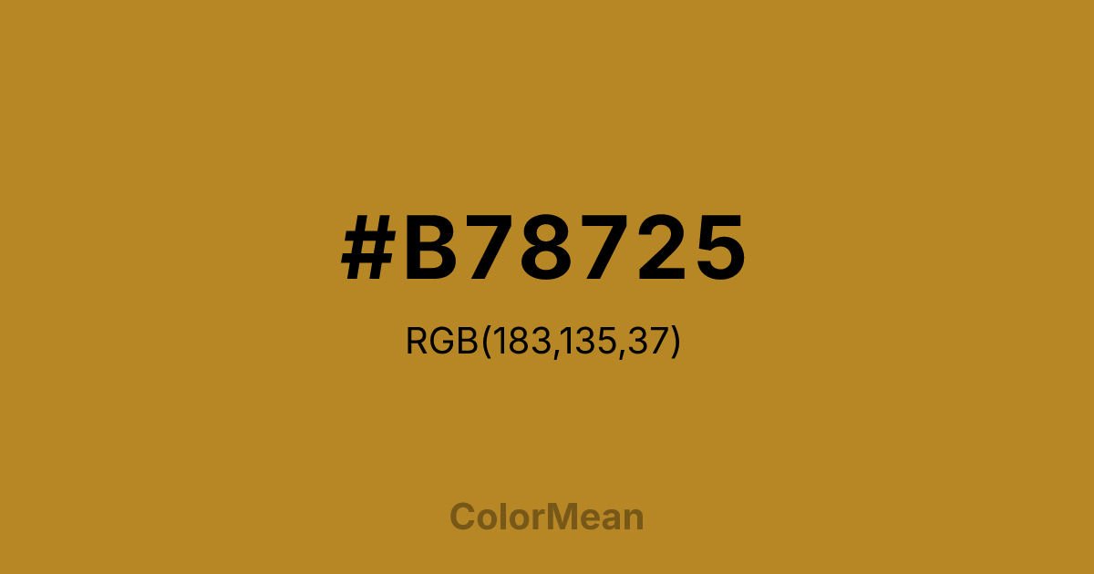 #B78725 color swatch