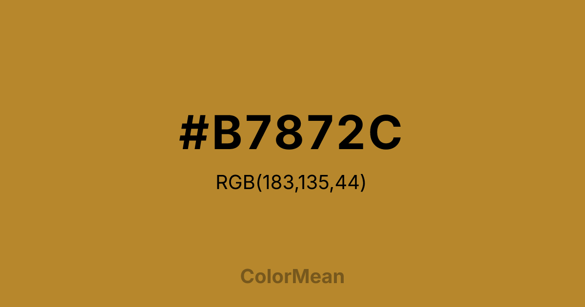 #B7872C color swatch