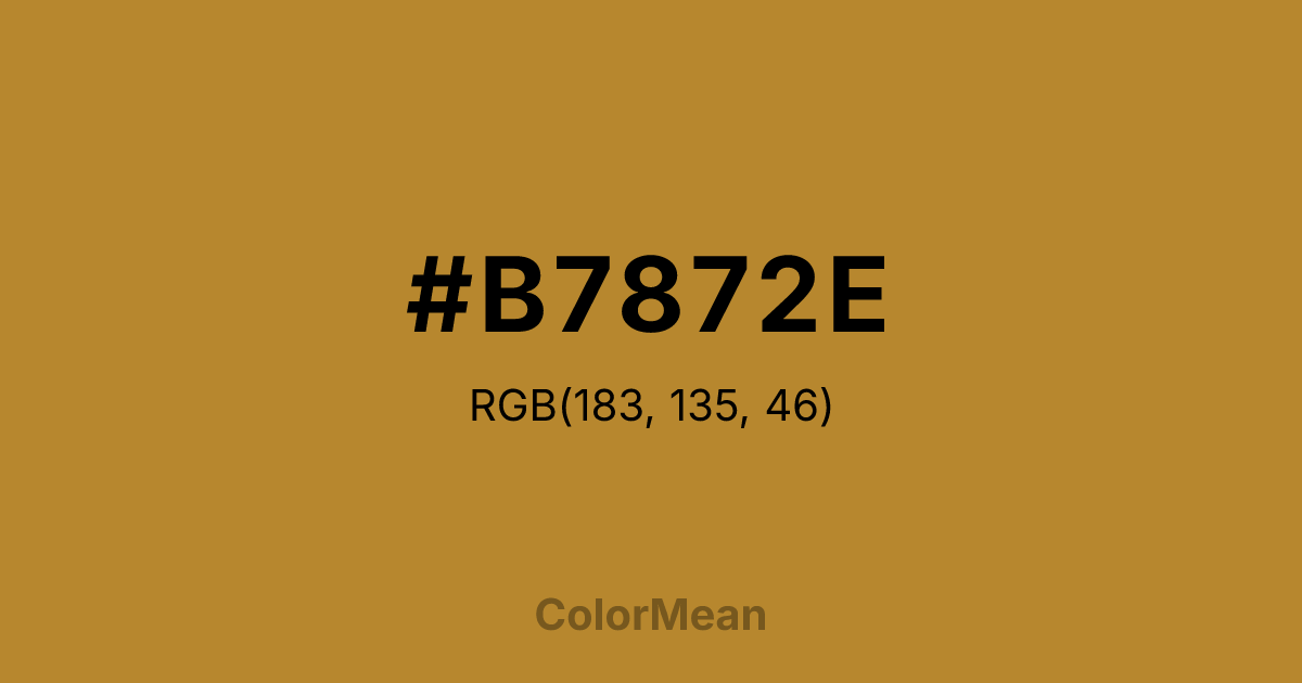 #B7872E color swatch