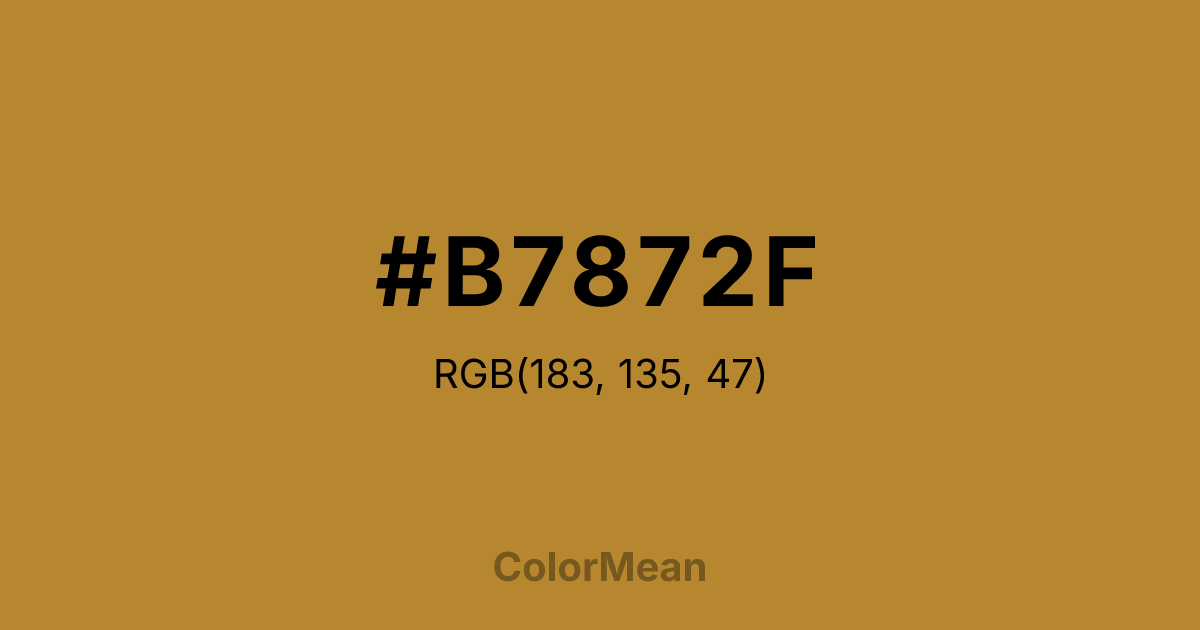 #B7872F color swatch