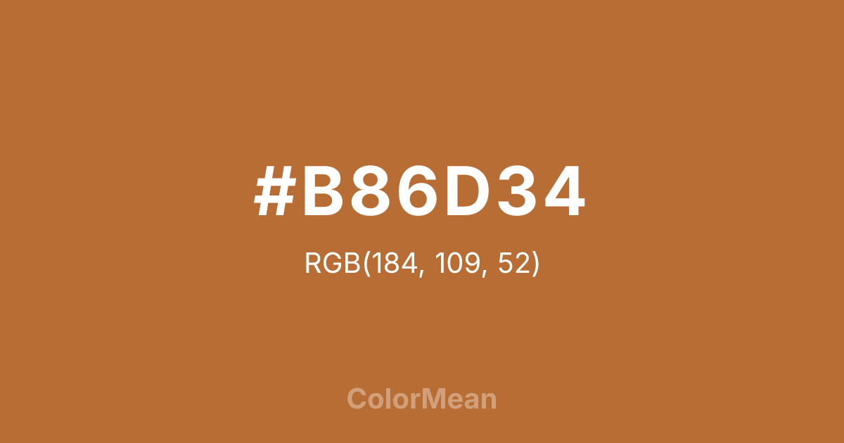#B86D34 color swatch