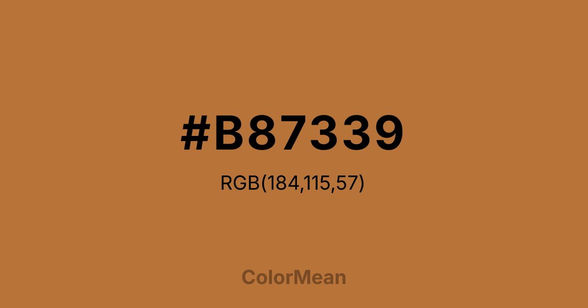 #B87339 color swatch