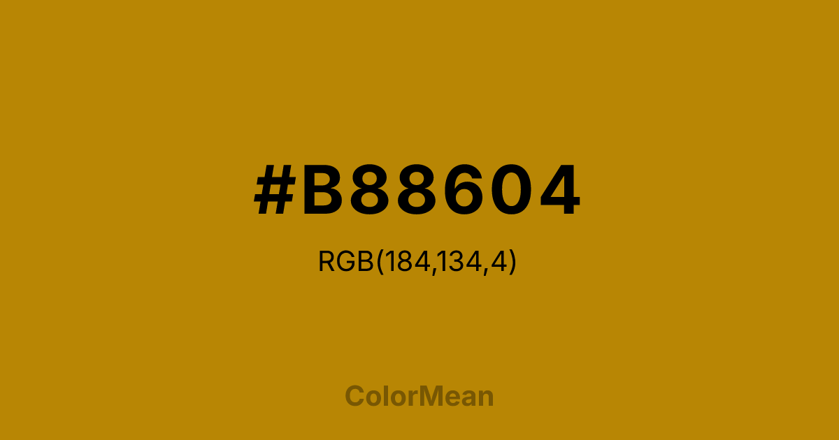 #B88604 color swatch