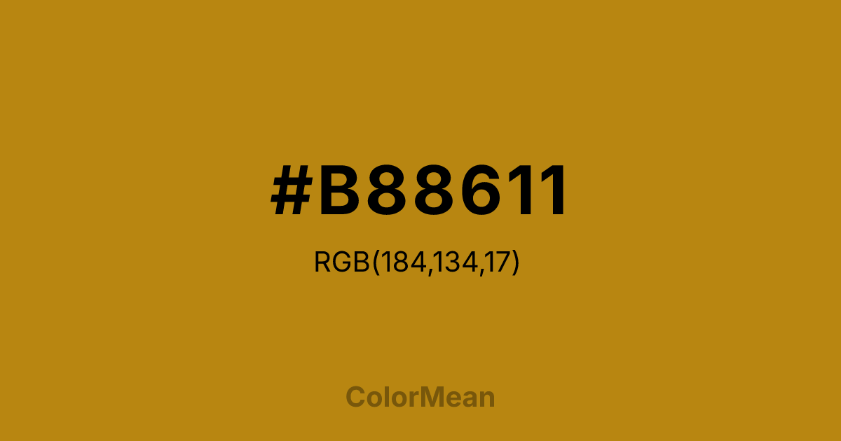 #B88611 color swatch